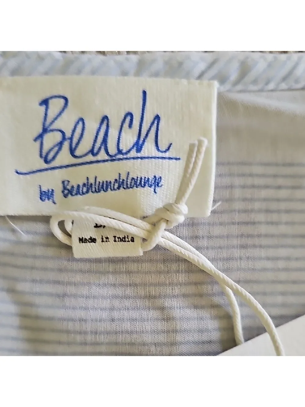Beachlunchlounge Blue and White Striped Oversized Shirt